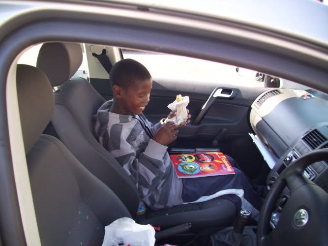 Lindan enjoying a treat on a day out in 2010